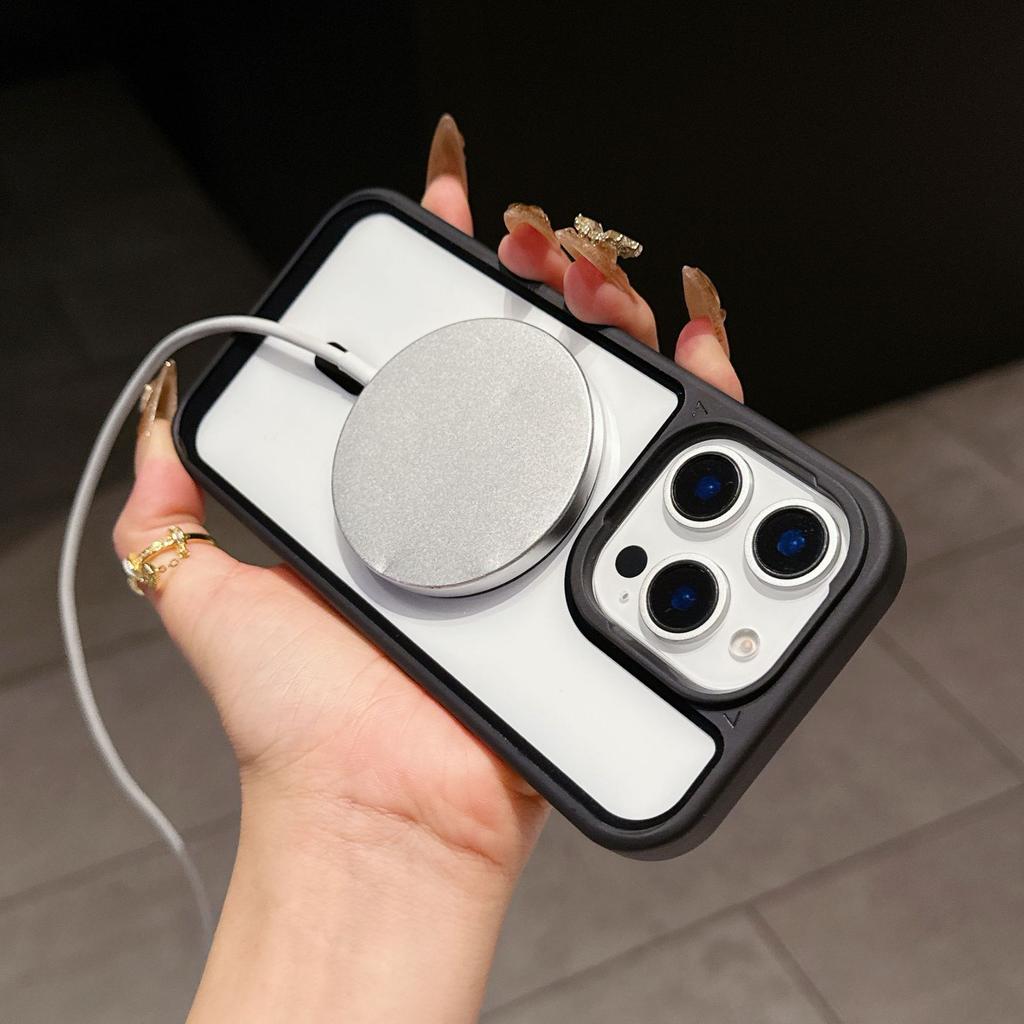 Cool Magnetic Suction Is Suitable for IPhone 17 Phone Cases  Apple 16 Metal Buttons 15 ProMax Full Package PC Protective Cases