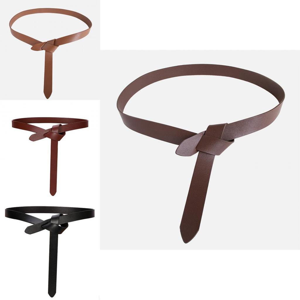 Trendy Womens Synthetic Leather Belt With Bow Design For Office And Everyday Use