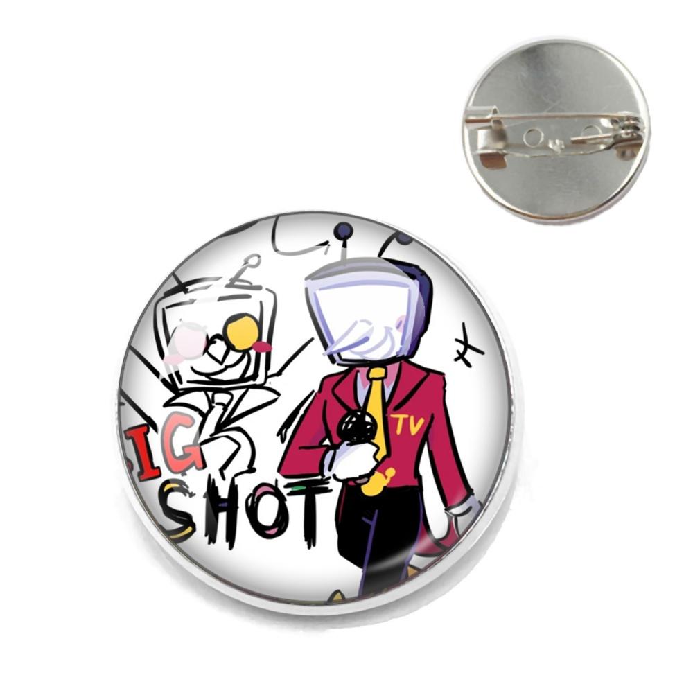 Deltarune Game Character Funny Meme Metal PinsTenna Glass Brooch Badges Accessories Pins Gamer Fans Friends Jewelry Gift