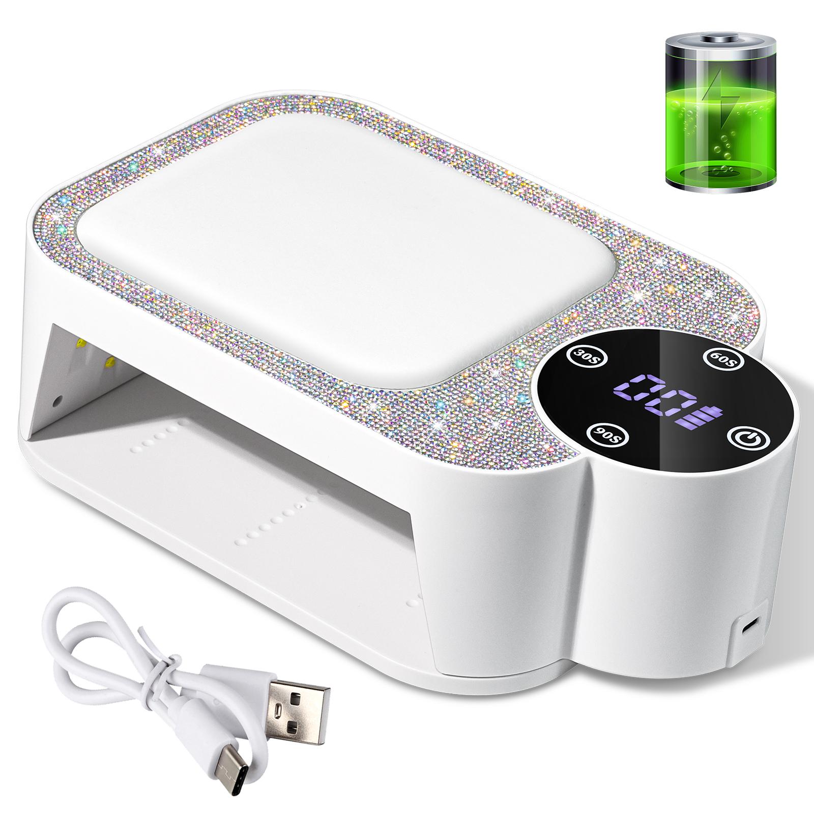

Professional UV LED Nail Lamp with Hand Pillow Cordless 45LEDs Rechargeable Nail Dryer for Gel Polish Curing Lamp Manicure Tool USB белый