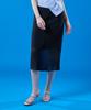 Collet See-Through Chiffon Slit Cooling Layered Long Skirt [Black]