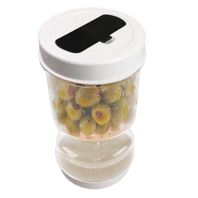 Robuster, staubdichter Deckel, der leicht nachgefüllt werden kann. Olivenkohl-Gurken-Flip-Glas, Lebensmittelversiegelungsbox, Küchenhelfer-Gurkenbox