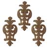European-Style Retro French Wood Carved Flower Cabinet Door Decorations