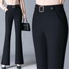 Women's Black High Waist Slimming Bell Bottom Suit Pants