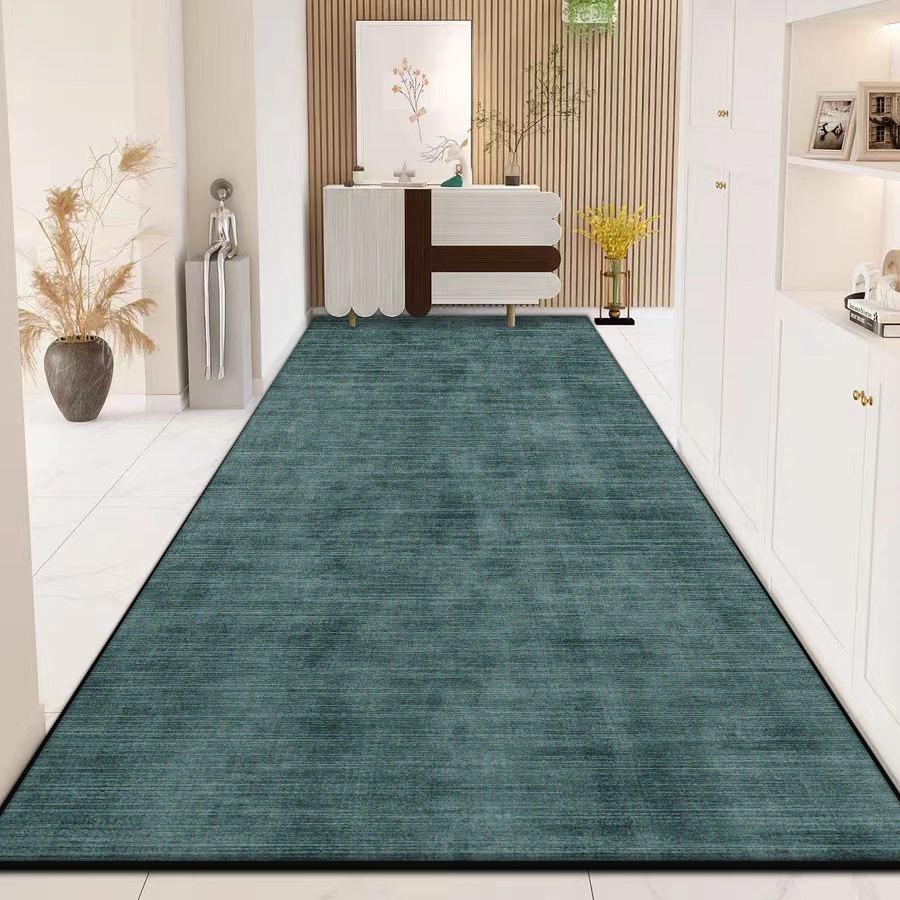 Grey Simple Light Luxury Long Corridor Carpet Runner Senior Decoration Hall Passageway Rugs Stairway Non-slip Floor Mat Washable