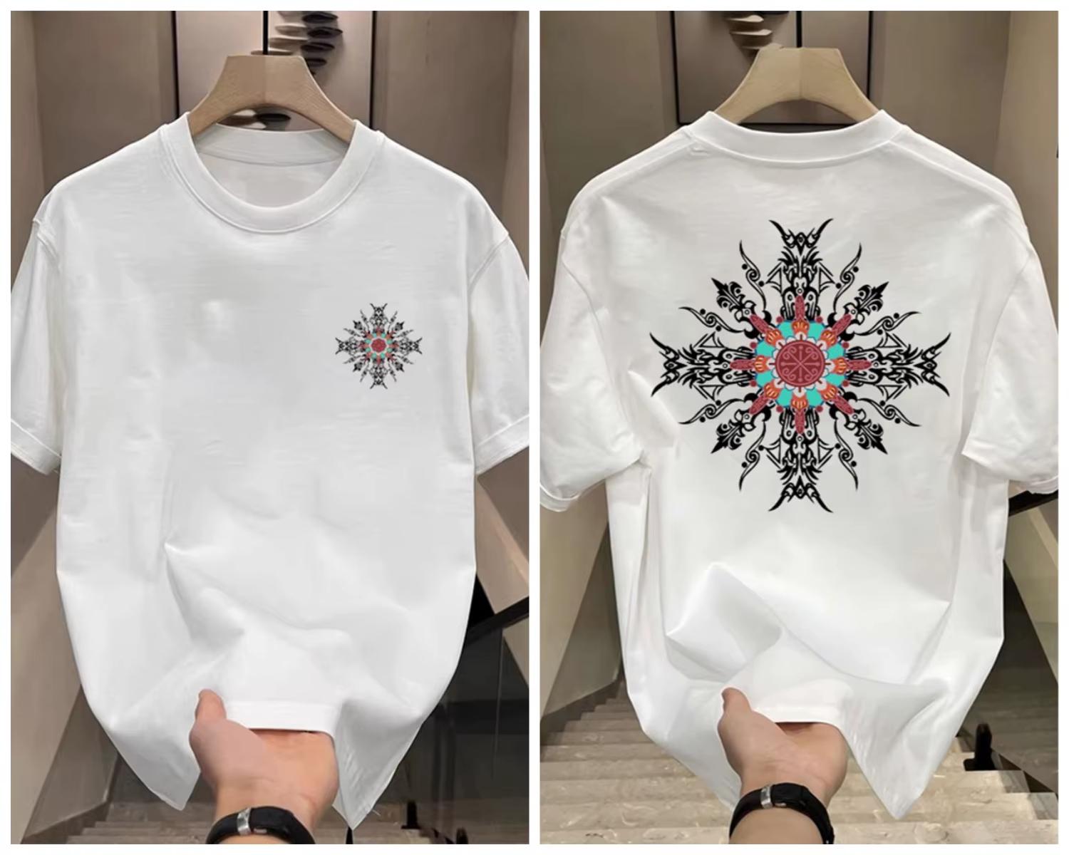 

Summer Pure Cotton CoolTrendy TShirt American Style Printed Casual ShortSleeved Round oversized t shirt kpop yk top S