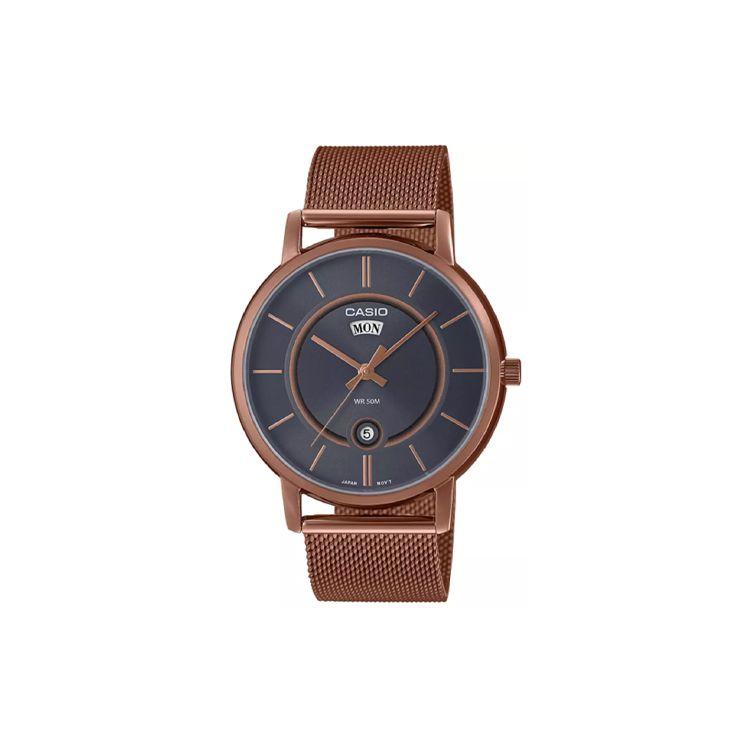 

Casio 50M Water Resistant Quartz Movement Stainless Steel Watch Men watches Black MTP-B120MR-8A Black Dial