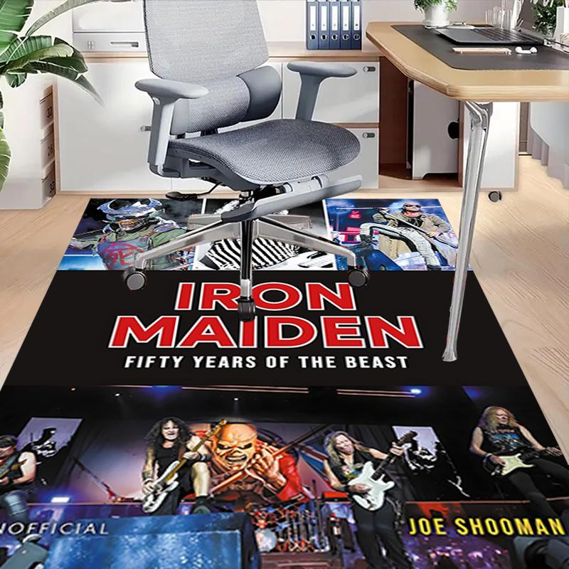 Iron Maiden 50Th Anniversary Carpet For Playroom Bedroom Living Room Sofa Home Decor Kids Game Area Rug Nonslip Floor Mat