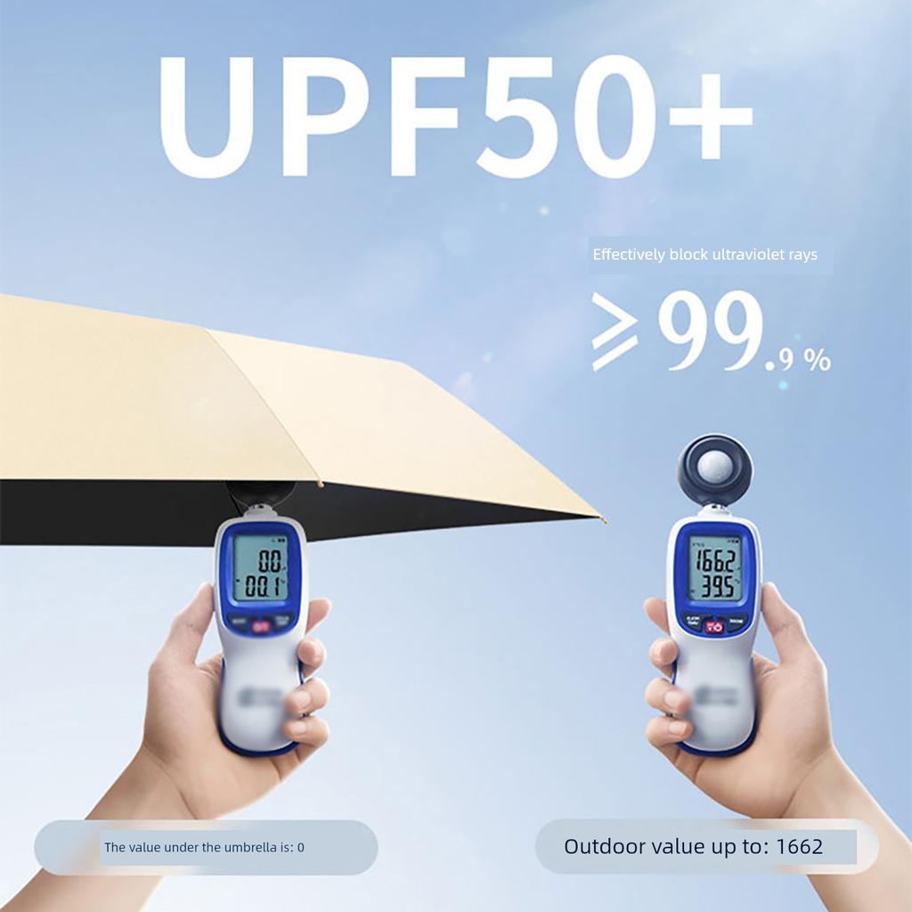 Umbrella for Women, Compact and Portable, Dual-Use for Sun and Rain, Sun Protection and Uv Protection, 40% off Foldable Ultra-Light Card-Sized