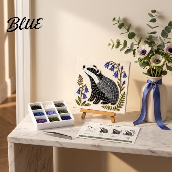 Handmade Home Decor Projects Garden Woodland Mosaic Art Kit DIY Animal Tile Craft Artistic Gift Ideas Beginner Friendly Crafting Project for Adults,