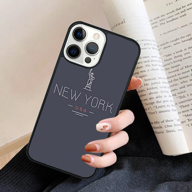 Dark Night New York City Phone Case Back Cover for iPhone 17 Air 16 15 14 13 11 12 Pro Max Plus Fundas Coque