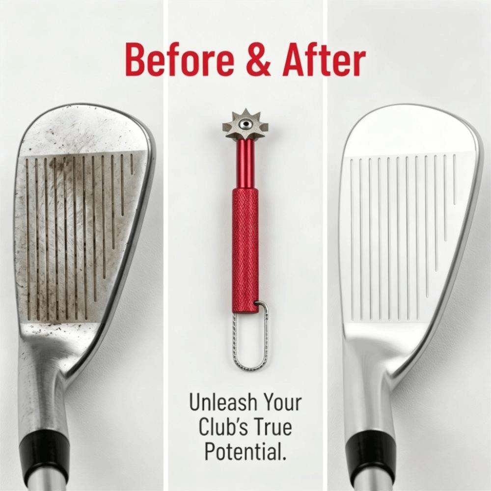 Textured Grip Golf Club Cleaner Compact Handheld Golf Club Tool  Club Maintenance
