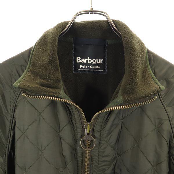 Barbour Quilted Jacket S Green System Back Fleece Men's Used