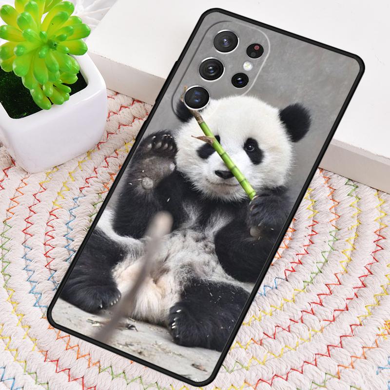 Panda Animal Cute Bear Silicone Phone Case For Samsung Galaxy note 10 pro S26 S25 S24 S23 S22 S21 Plus S25Ultra Capa Cover