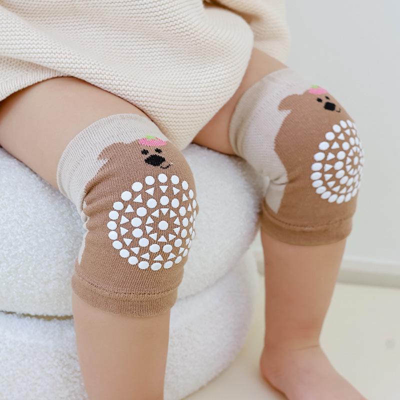 Prodyšné, protiskluzové dětské chrániče kolen a loktů pro batolata - vysoká elasticita, tenká gelová ochrana na jaro a léto