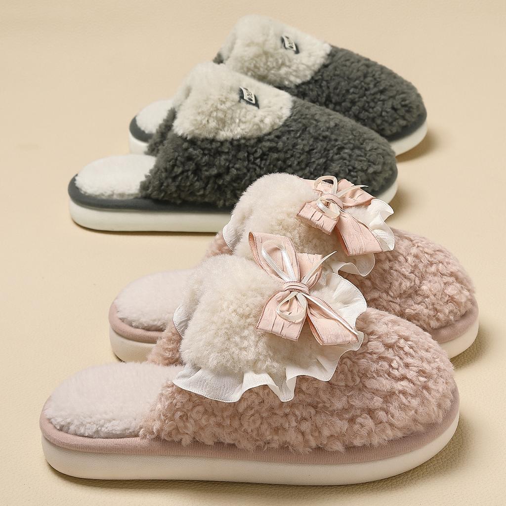 Couple Winter Cotton Slippers Autumn and Winter 2025 New Indoor Home Non-slip Soft Bottom Plush Cotton Drag