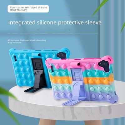8-Zoll Universelle Stoßfeste Silikon- und Leder-Tablet-Schutzhülle