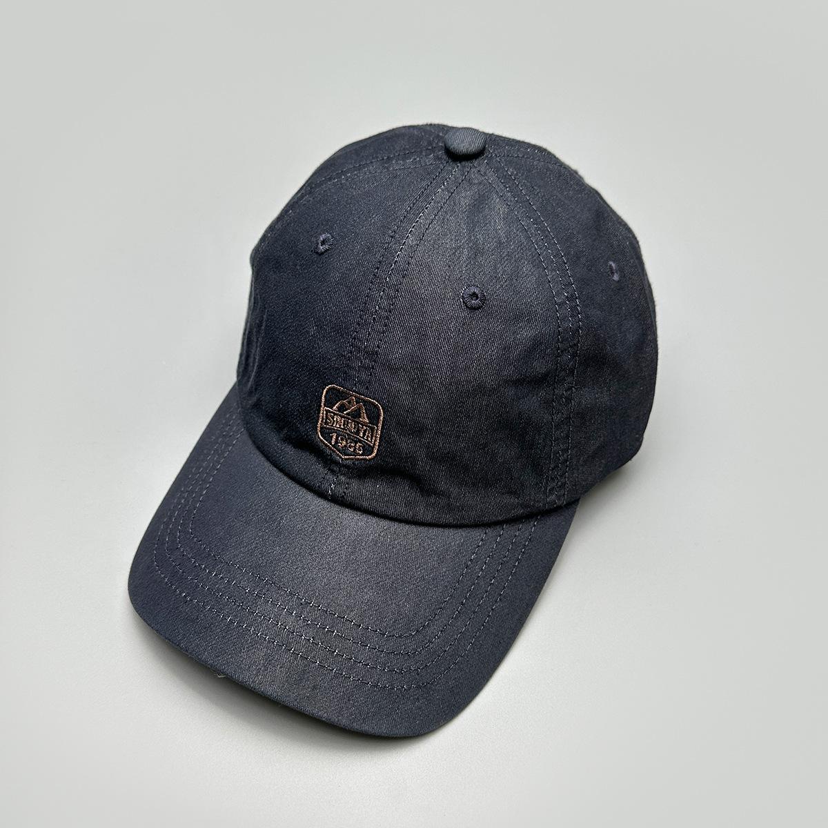 Simple Letter Embroidered Baseball Cap Men S And Women S Sunshade Small Badge Outdoor Fashion Cap 52-60cm тёмно-синий