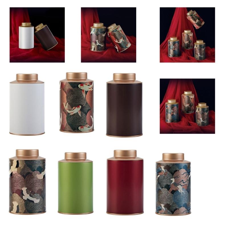 Portable Empty Tea Tin Can Reusable Tea Containers Travel Small Tea Packagings Box Vintage Tea Sealed Jar Easy To Use