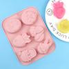 1/4Pcs Chocolate Candy Baking Tool Easter Bunny Egg Shaped Silicone Cake Cookies Mold For Easter Kids Birthday Party DIY Decor