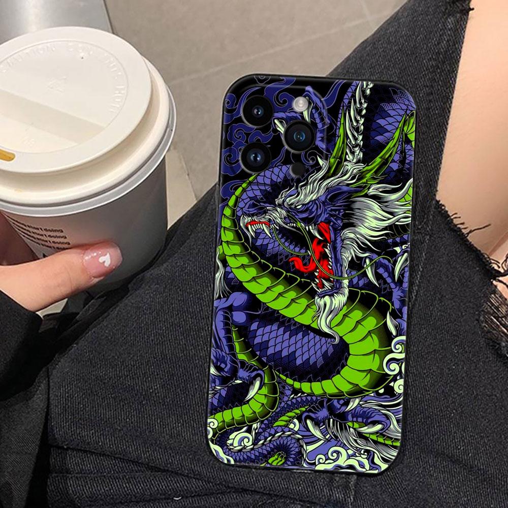 Mythical Dragon Tiger Cover Phone Case For iphone Apple 17 AIR 16E 16 15 14 13 12 11 Pro XR Max 8 7 Plus TPU Case Funda Shell