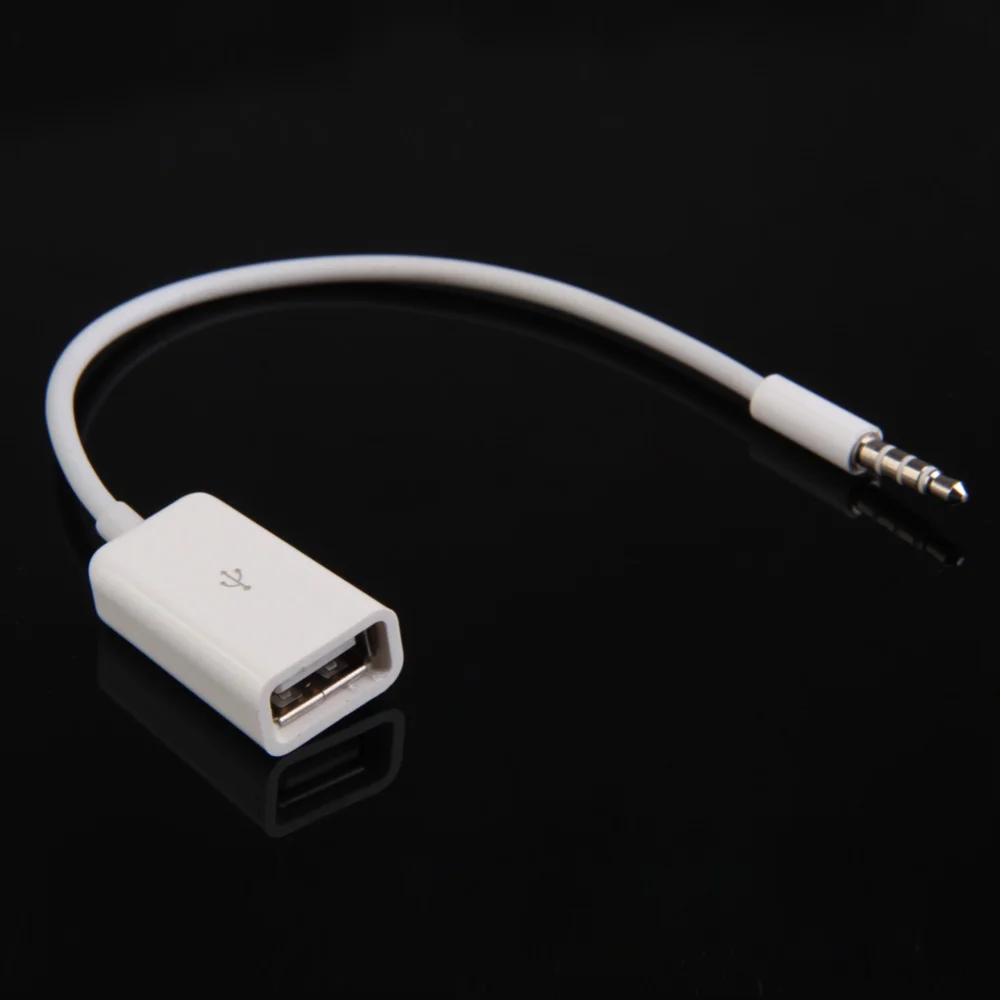

3.5mm AUX Audio Jack To USB 2.0 Female Converter Cable Male AUX Auxiliary Audio Plug Jack To USB Cord for Vehicular Audio 1-3pcs