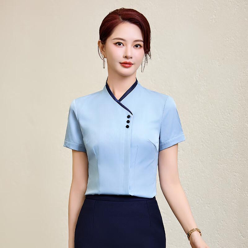 Women s Wrinkle-Resistant Short-Sleeve Professional Shirt XL