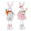New 0Xxa Easter Rabbit Figures Adjustable Legged Easter Rabbit Figurine Home Ornament Decor