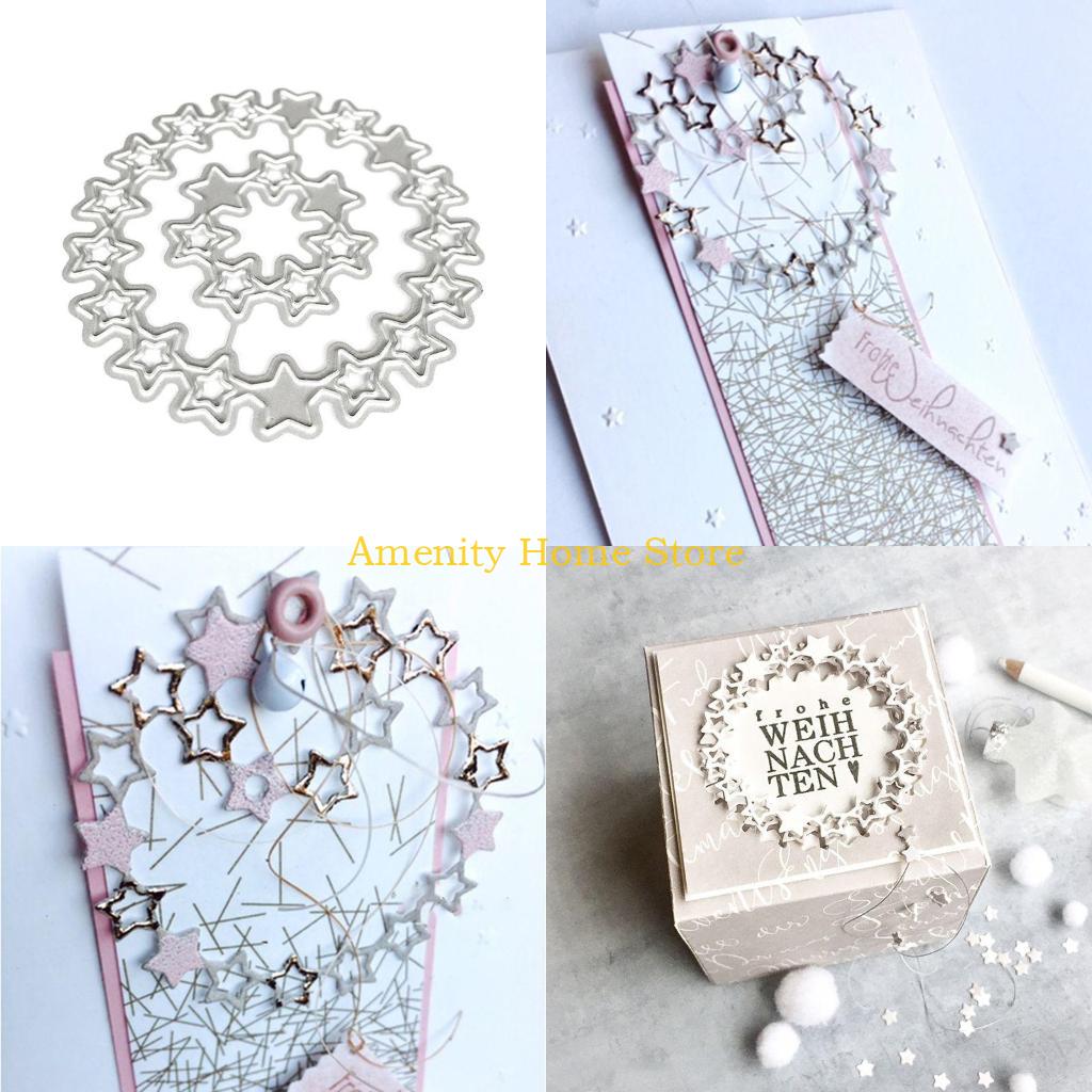 F26C Circle Star Metal Cutting Dies Stencil DIY Scrapbooking Album Stamp Paper Card E