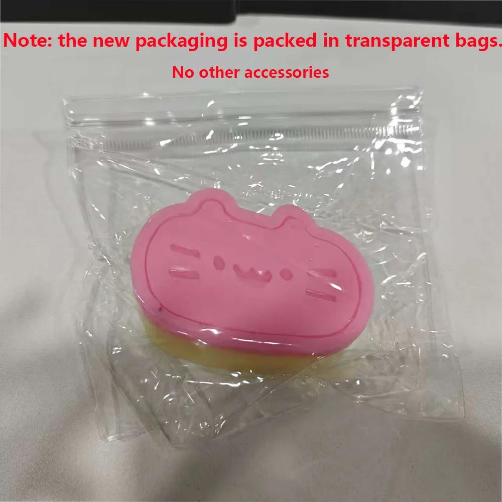 10pcs Cute Pudding Cat Mochi Squishy, Cheese Kitty Stress Relief Squeeze Toy, Soft Fidget Sensory Toy for Kids Adults