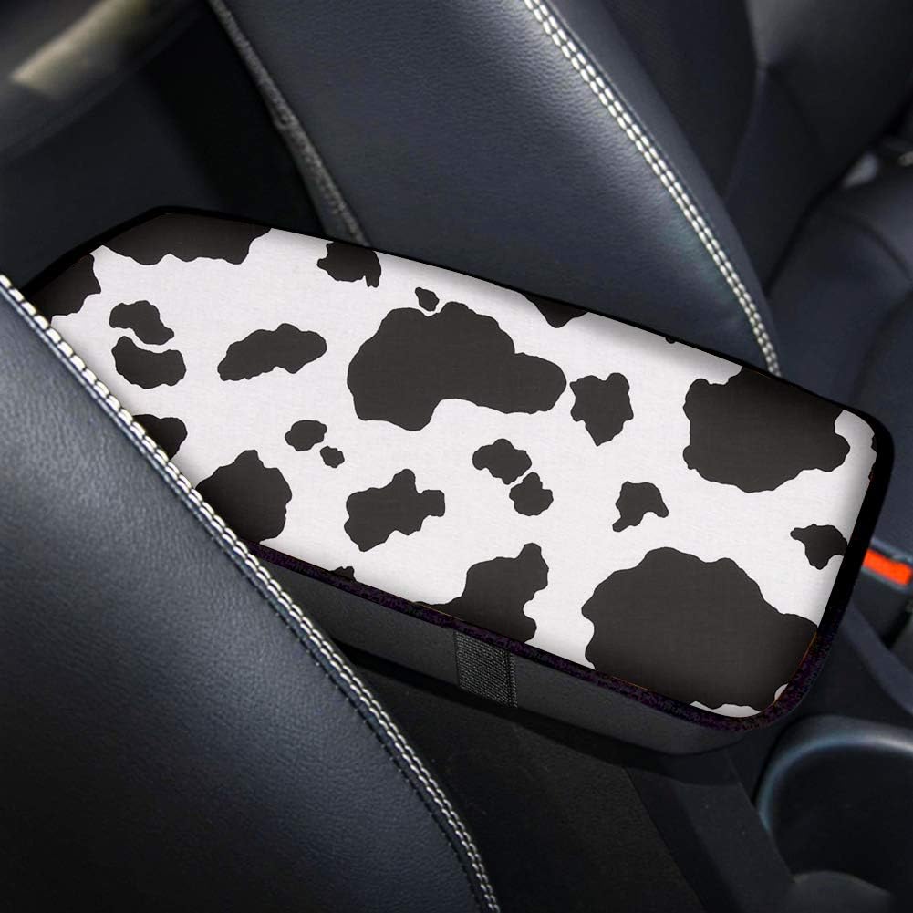 

Dreaweet Grey Leopard Printed Universal Auto Center Console Lid Pad, Soft Comfy Car Armrest Seat Box Protector Fit for Most Standard Size Vehicle Cow