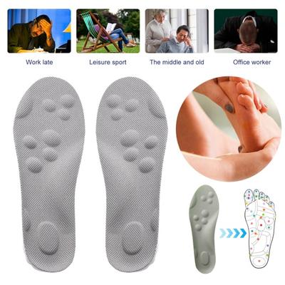 1 Pair 4D Cloud Insoles Soft Breathable Shock Absorbing Memory Foam Sports Shoes Inserts Men Women Arch Support Orthopedic Massage Foot Pads