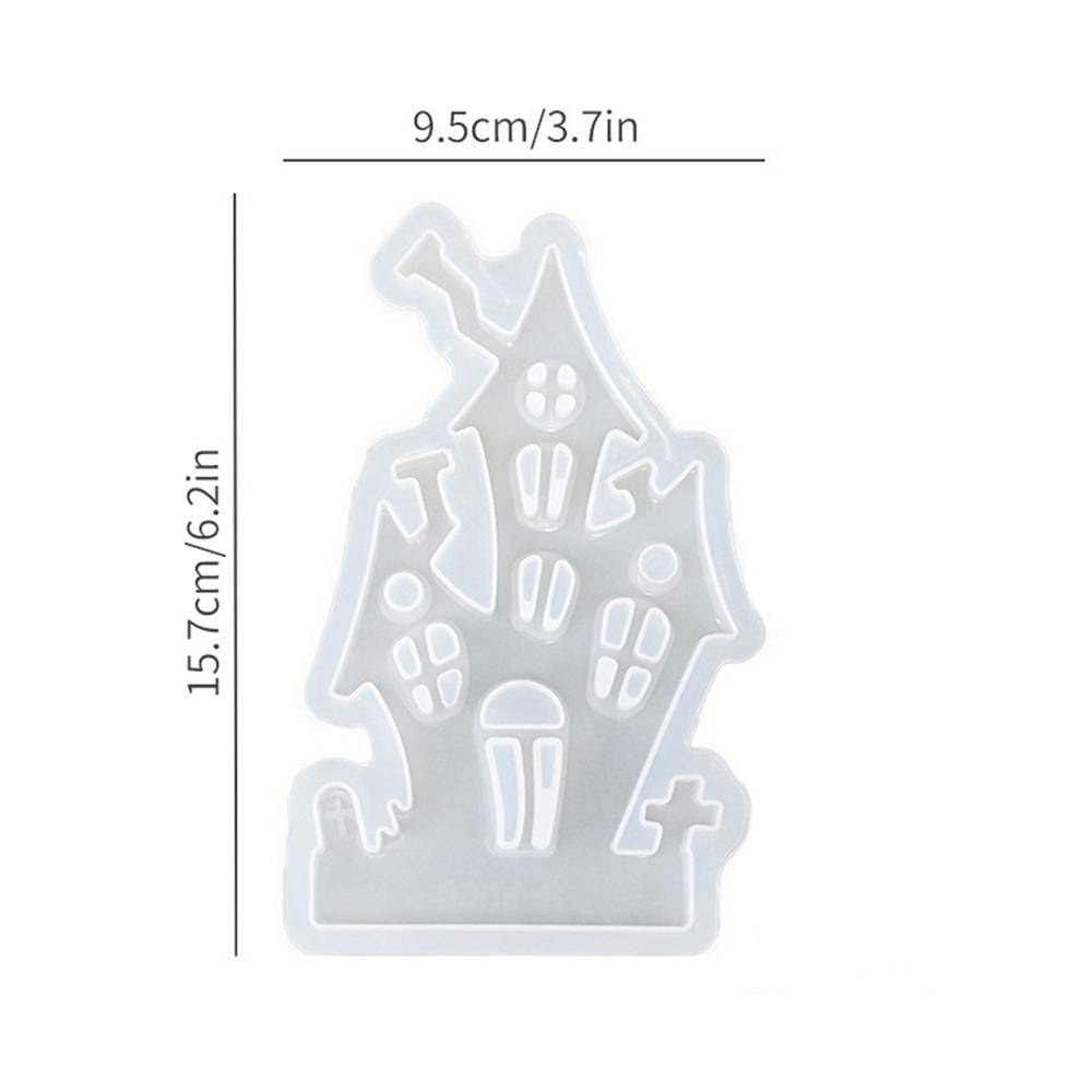 Christmas Series Candle Holder Silicone Mold House Candlestick Ornament Resin Mould 3D Gypsum Crafts Home Decor