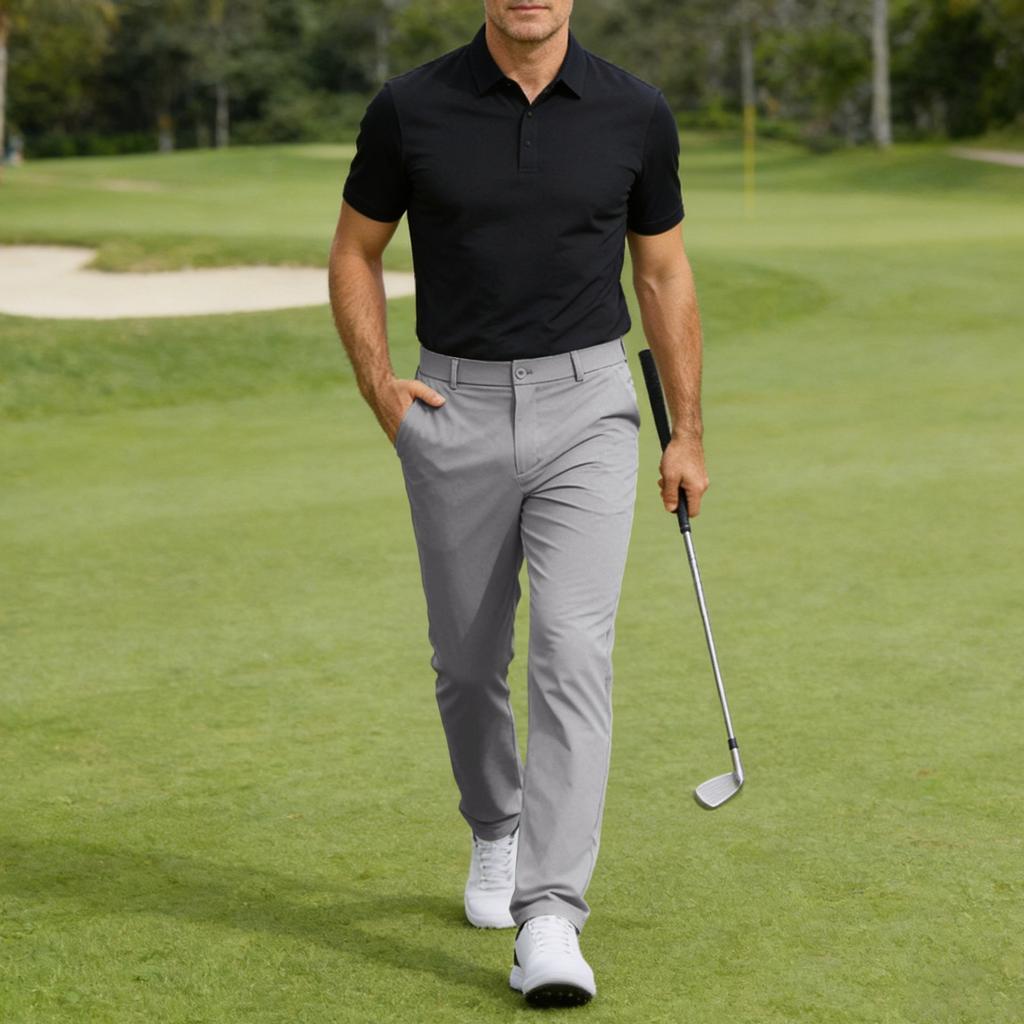 Men Outdoor Golf Pants Casual Athletic Long Trousers Breathable Lightweight Hiking Sportswear for Outdoor Activities