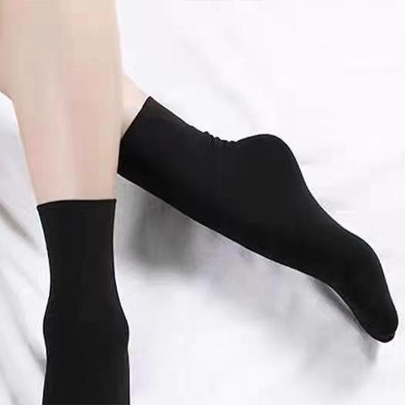 

Men and Women Universal Non Marking Anti Hook Silk Socks Women Socks Without Legging Thick Steel Stockings Mid Calf Socks One Size чёрный