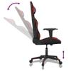 Gaming Chair in Black and Burgundy Artificial Leather
