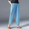 Weite Hosen Damen Lockere Übergroße Einfarbige Sommer Lässige Elastische Taille Knöchellange Hosen Damen Kleidung