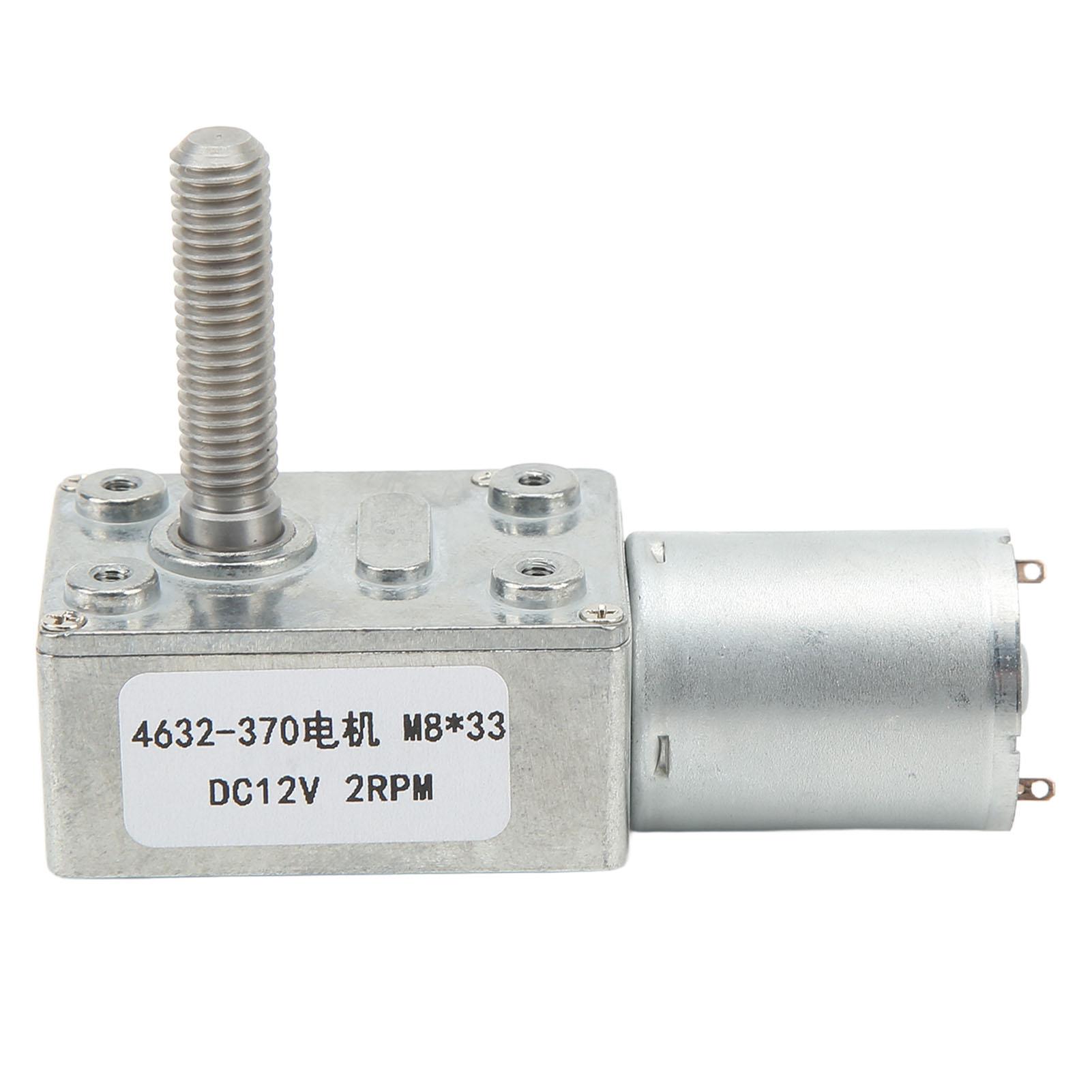 

DC12V Speed Reduction Motor 4632370 High Accuracy Worm Gear Motor M8x33mm 2RPM
