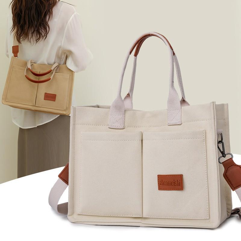 Neuer Rucksack Japanisch Einfach Große Kapazität Segeltuchtasche Tägliches Pendeln All-Match Handtasche Lässige Tragetasche
