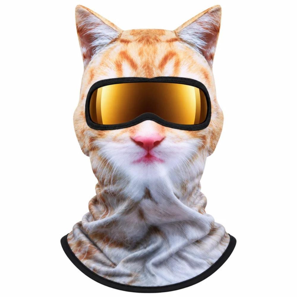 Soft Elastic Fabric Animal Face Ski Mask Vivid Animal Prints Animal Prints Mask  Outdoor Activities