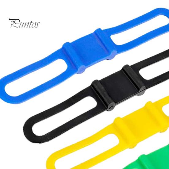 Bike Cable Management 5Pcs Flashlight Mount Silicone Straps High Elastic Reusable Flexible Vibrant Color Versatile Use Bicycle Bands Light Strap