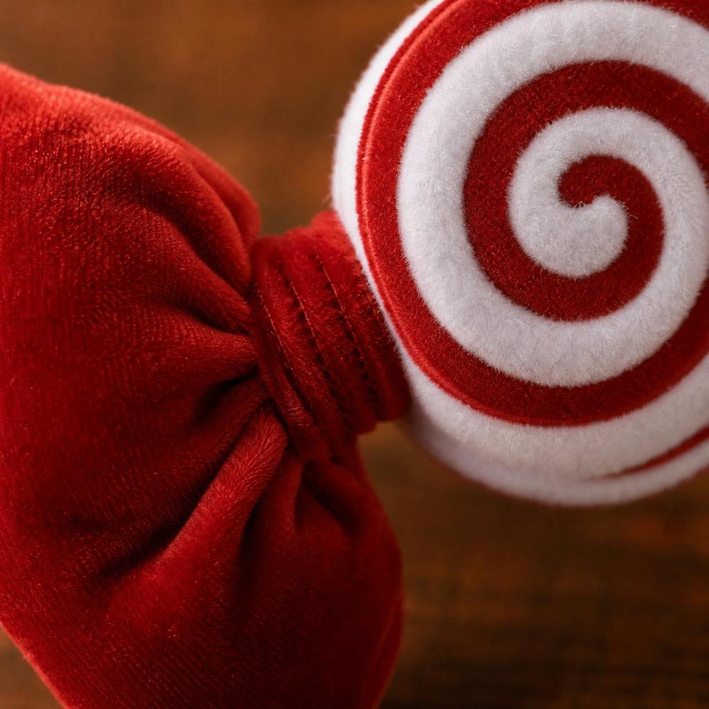 CandyShaped Christmas Ornament Festive Velvet Candy Easy to Hang Ornaments for Party