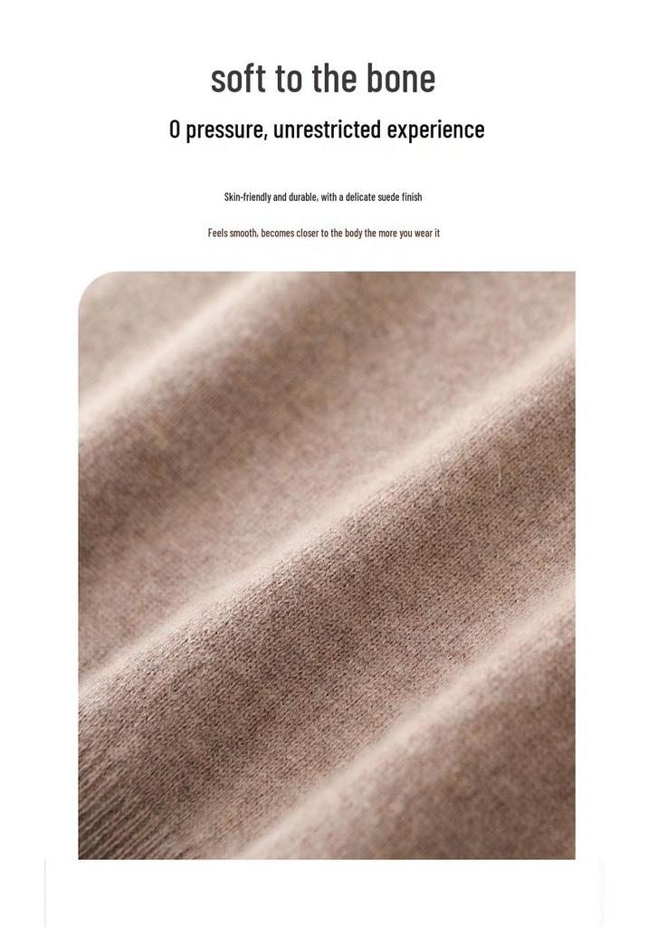 Women's Fashionable Cashmere Half-High Collar Knit Top - Versatile Long Sleeve Warm Base Layer for Autumn/Winter