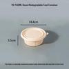 Biodegradable Cornstarch Round Bowl - Eco-Friendly Bento Takeout Box