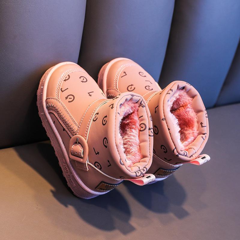 Winterstiefel für Kinder: Abriebfeste, Dicke, Warme, Rutschfeste Modestiefel mit Zusätzlichem Fleece für Jungen und Mädchen