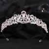 DIEZI 8 Colors Korean Elegant Crystal Tiara Crown Women Girls Party Bridal Bride Rhinestone Crown Wedding Hair Accessories