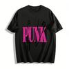 Vintage Punk Style Safety Pin Print T-Shirt Unisex Street Trendy Loose Casual Top Pure Cotton T-shirt