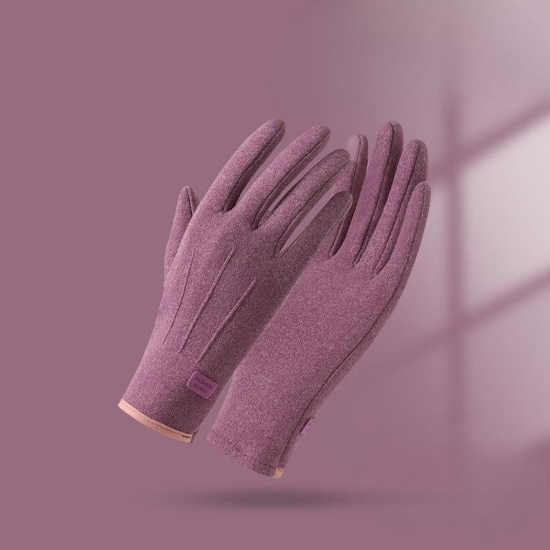 Women s German Velvet Thermal Gloves - Cotton Cashmere Polar Fleece for Winter Cycling, Bicycle Riding & Cold-Proof Driving