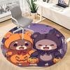 1pc Pumpkin Bear Office Round Area Rug, Under Office Chairs Bedroom Living Room Home Decor, Room Deco, Available in Various Sizes