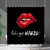 Shower Curtain Waterproof And Mildew-Proof Digital Printing English Alphabet Shower Curtain Bathroom Shower Cloth Partition Curtain Free Of Punching